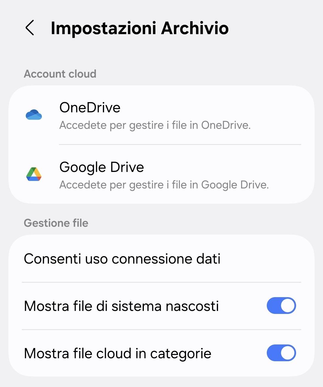Mostra file nascosti
